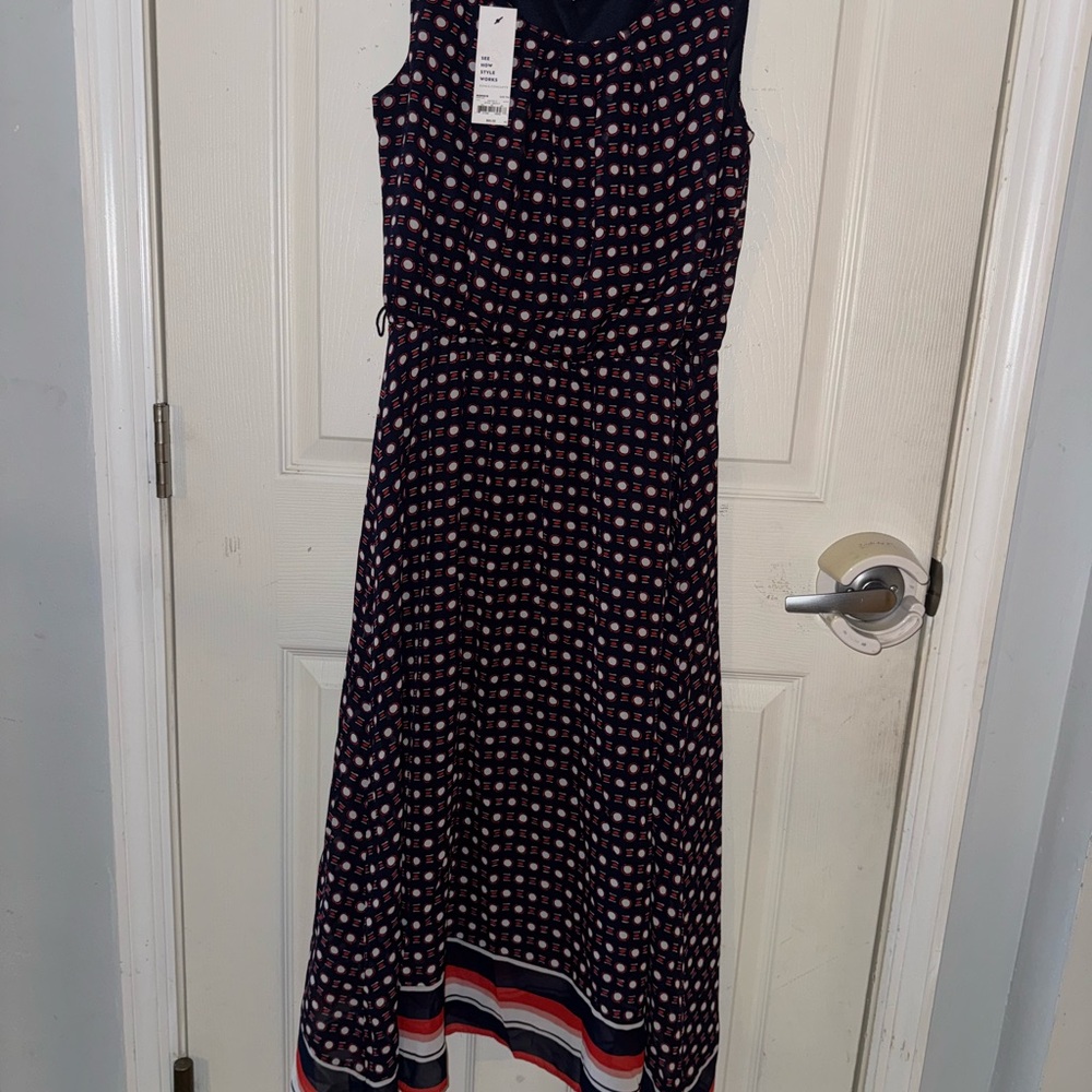 Apt. 9 Red, White & Blue Sleeveless Maxi Sundress